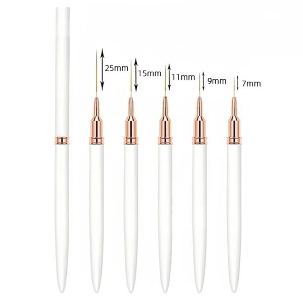 5pcs/set Nail Art Liner Brushes Set Elongated Striping Drawing Professional